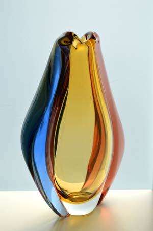 * AN ICON OF CZECH ART GLASS, A MOST ELEGANT VASE DESIGNED BY HANA MACHOVSKA FOR MSTISOV IN 1960