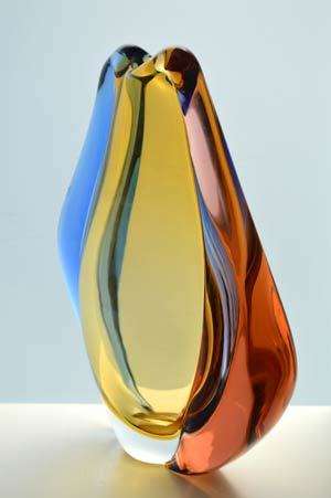 * AN ICON OF CZECH ART GLASS, A MOST ELEGANT VASE DESIGNED BY HANA MACHOVSKA FOR MSTISOV IN 1960