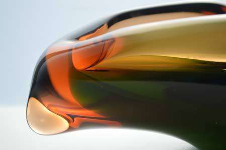 MAGNIFICENT & VERY RARE MARIA STAHLIKOVA CZECH ART GLASS BOWL / ASHTRAY, DESIGNED FOR SKRDLOVICE