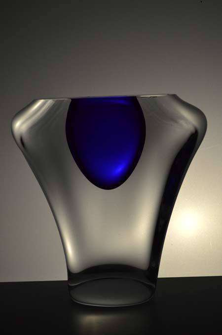 CHUNKY. DAZZLINGLY BEAUTIFUL MODERN CZECH ART GLASS ARCHITECTURAL OBJECT, DESIGNED BY ALES VALNER