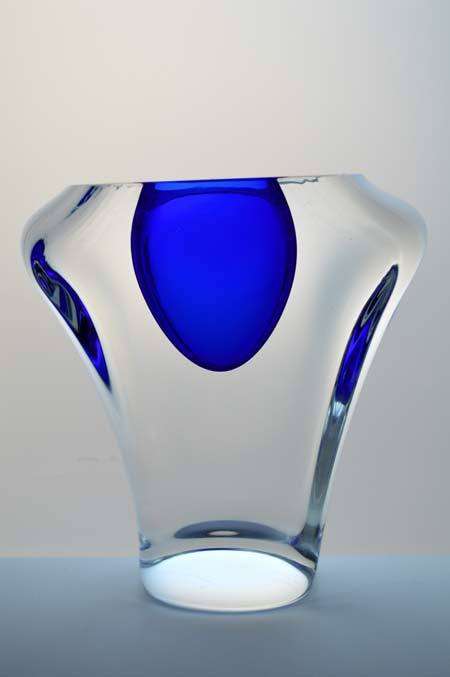 CHUNKY. DAZZLINGLY BEAUTIFUL MODERN CZECH ART GLASS ARCHITECTURAL OBJECT, DESIGNED BY ALES VALNER