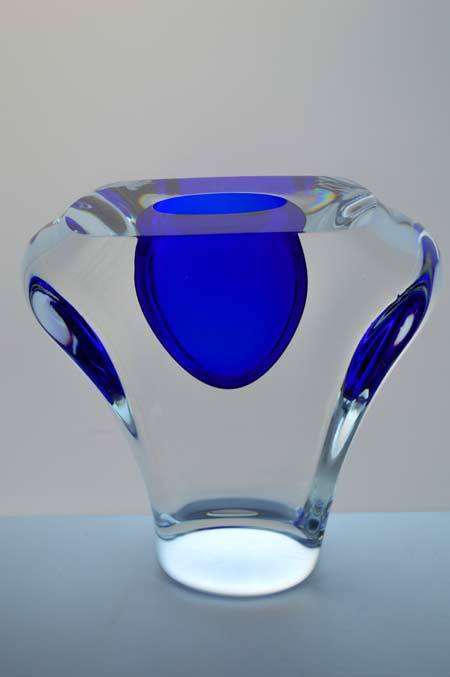 CHUNKY. DAZZLINGLY BEAUTIFUL MODERN CZECH ART GLASS ARCHITECTURAL OBJECT, DESIGNED BY ALES VALNER