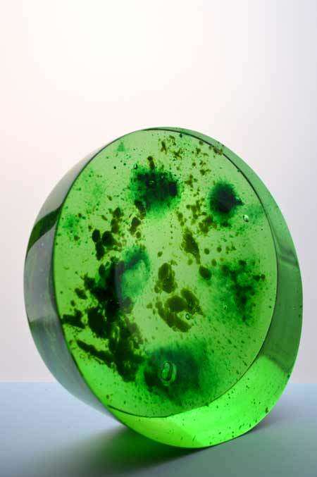MAGNIFICENT RARE CZECH ART GLASS SCULPTURAL OBJECT DESIGNED BY MR HLAVKA: A UNIQUE COLLECTOR`S ITEM