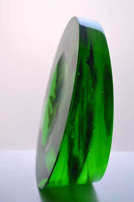 MAGNIFICENT RARE CZECH ART GLASS SCULPTURAL OBJECT DESIGNED BY MR HLAVKA: A UNIQUE COLLECTOR`S ITEM