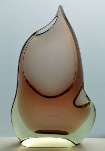 MOST ELEGANT & MOUTHWATERINGLY BEAUTIFUL CZECH ART GLASS VASE, DESIGNED BY JOSEF CVRCEK