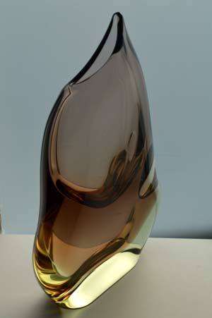 MOST ELEGANT & MOUTHWATERINGLY BEAUTIFUL CZECH ART GLASS VASE, DESIGNED BY JOSEF CVRCEK