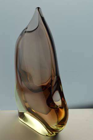 MOST ELEGANT & MOUTHWATERINGLY BEAUTIFUL CZECH ART GLASS VASE, DESIGNED BY JOSEF CVRCEK