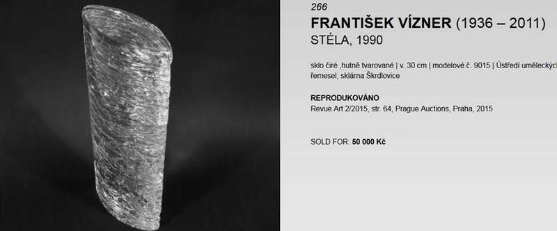 SOUGHT-AFTER AZURE PRESSED GLASS VASE BY FRANTISEK VIZNER (1936-2011): A COLLECTOR'S ITEM FROM 1962