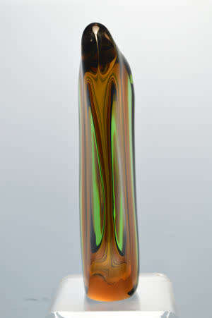 MAGNIFICENT & VERY RARE MARIA STAHLIKOVA CZECH ART GLASS VASE, DESIGNED FOR SKRDLOVICE IN 1960