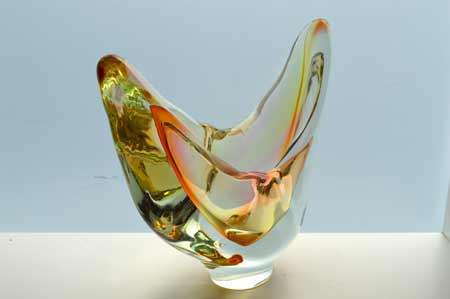 ** MAGNIFICENT AND VERY RARE ART GLASS SCULPTURE - CZECH ART GLASS AT ITS BEST! 'UNIKAT' STUDIO ITEM