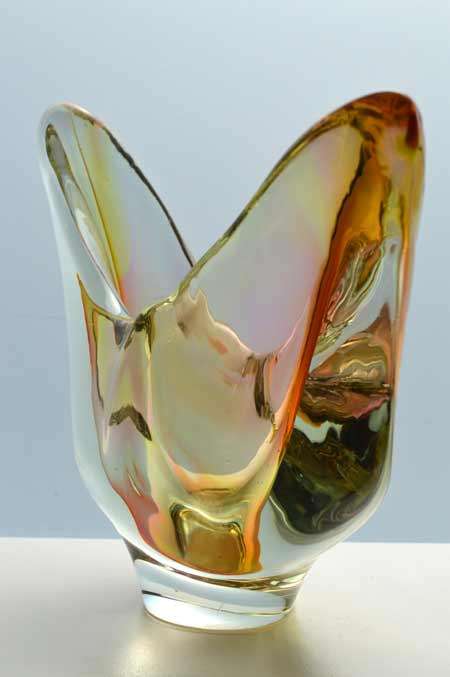 ** MAGNIFICENT AND VERY RARE ART GLASS SCULPTURE - CZECH ART GLASS AT ITS BEST! 'UNIKAT' STUDIO ITEM