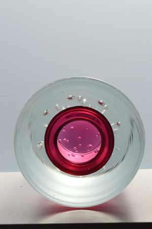 MAGNIFICENT CZECH ART GLASS VASE, DESIGNED FOR SKRDLOVICE GLASSWORKS (1974) BY PROF JAROSLAV SVOBODA