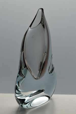 MOST ELEGANT & MOUTHWATERINGLY BEAUTIFUL CZECH ART GLASS VASE, DESIGNED BY JOSEF CVRCEK