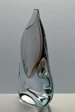 MOST ELEGANT & MOUTHWATERINGLY BEAUTIFUL CZECH ART GLASS VASE, DESIGNED BY JOSEF CVRCEK