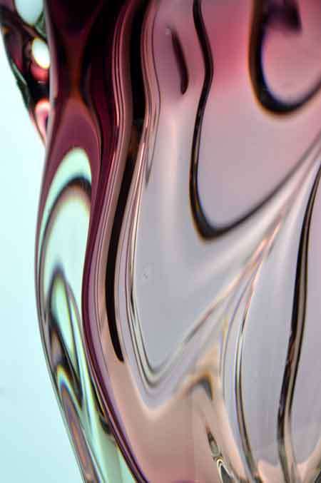 HUGE SOLID & HEAVY (RARE) CZECH ART GLASS CHRIBSKA VASE DESIGNED BY PROF JOSEF HOSPODKA IN THE 1970s