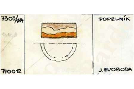 MAGNIFICENT 70s CZECH ART GLASS ASHTRAY, DESIGN: SKRDLOVICE GLASS (1973) BY PROF JAROSLAV SVOBODA