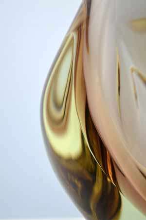 * MAGNIFICENT ZBS CZECH ART GLASS SCULPTURAL OBJECT, DESIGNED BY PROF MILOSLAV KLINGER (1922-1999)