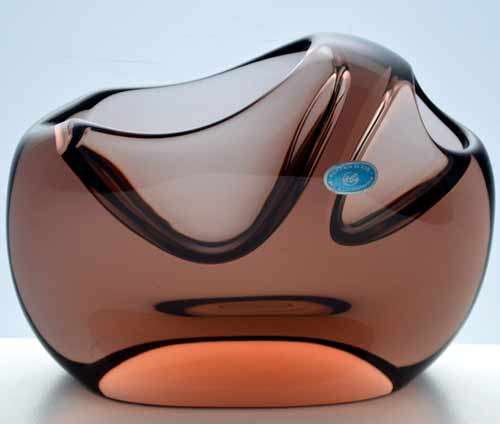 MAGNIFICENT ZBS CZECH ART GLASS SCULPTURAL OBJECT, DESIGNED BY PROF MILOSLAV KLINGER (1922-1999)