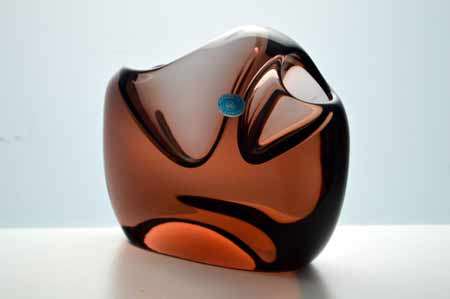 MAGNIFICENT ZBS CZECH ART GLASS SCULPTURAL OBJECT, DESIGNED BY PROF MILOSLAV KLINGER (1922-1999)