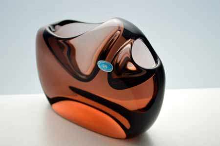 MAGNIFICENT ZBS CZECH ART GLASS SCULPTURAL OBJECT, DESIGNED BY PROF MILOSLAV KLINGER (1922-1999)