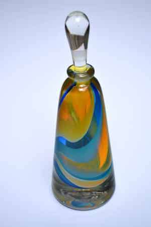 SIGNED AND DATED (1996) MAGNIFICENT AND HIGHLY COLLECTABLE DAVID READE PERFUME BOTTLE WITH STOPPER