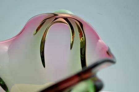 * MAGNIFICENT & VERY RARE MARIA STAHLIKOVA CZECH ART GLASS BOWL, DESIGNED FOR SKRDLOVICE IN 1960s