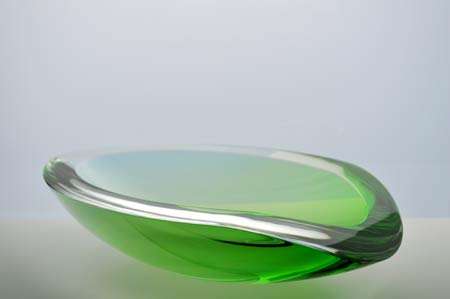 DAZZLINGLY BEAUTIFUL MODERNIST SCULPTURAL BOWL : CONTEMPORARY CZECH DESIGN BY RADEK KOLBABEK