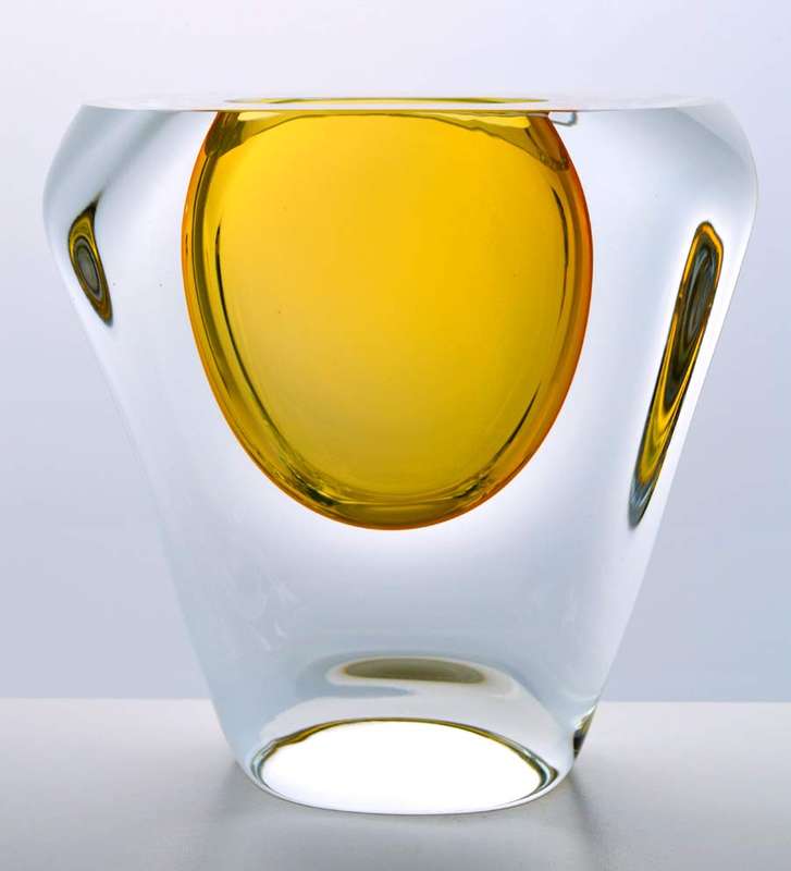 CHUNKY, DAZZLINGLY BEAUTIFUL MODERN CZECH ART GLASS ARCHITECTURAL OBJECT, DESIGNED BY ALES VALNER
