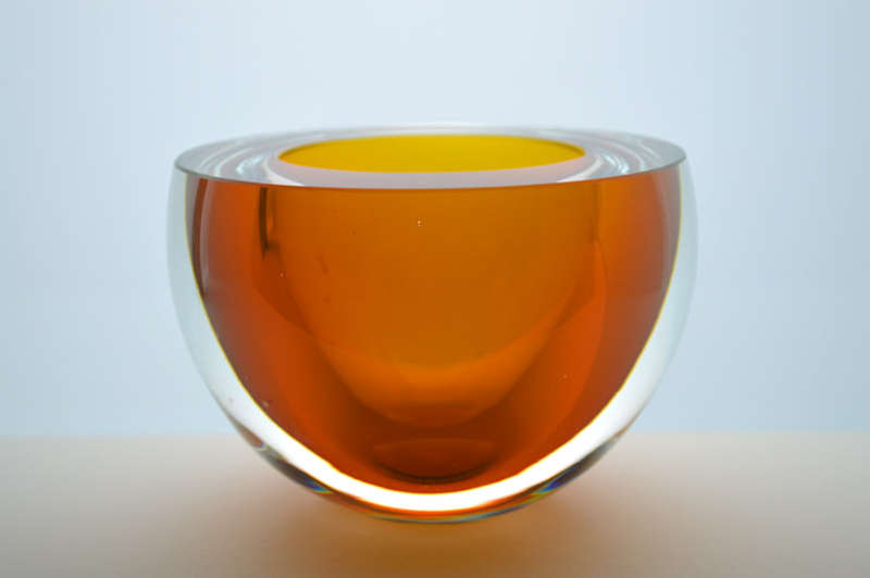 ** FUNKY & CHUNKY BARGAIN!! A MODERN CZECH ART GLASS ARCHITECTURAL BOWL, DESIGNED BY MR ALES VALNER