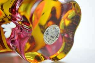 BEAUTIFUL CZECH ART GLASS CHRIBSKA SCULPTURE DESIGNED BY PROF JOSEF HOSPODKA IN THE 1970s