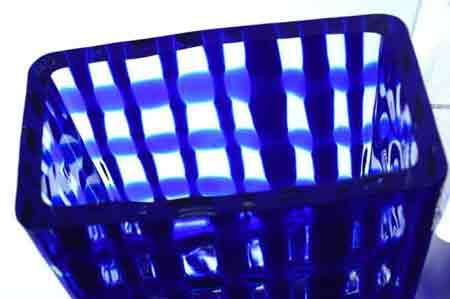 EXTRA LARGE & HEAVY MODERNIST SCULPTURAL EGERMANN VASE : CZECH ART GLASS DESIGN AT ITS VERY BEST!