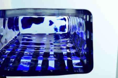 EXTRA LARGE & HEAVY MODERNIST SCULPTURAL EGERMANN VASE : CZECH ART GLASS DESIGN AT ITS VERY BEST!