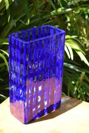 EXTRA LARGE & HEAVY MODERNIST SCULPTURAL EGERMANN VASE : CZECH ART GLASS DESIGN AT ITS VERY BEST!