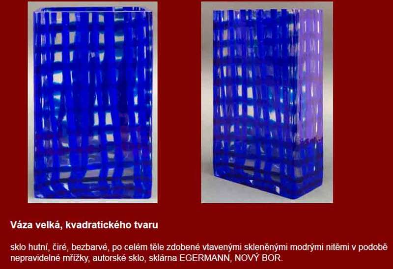 EXTRA LARGE & HEAVY MODERNIST SCULPTURAL EGERMANN VASE : CZECH ART GLASS DESIGN AT ITS VERY BEST!