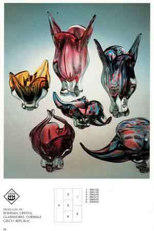 BEAUTIFUL CZECH ART GLASS CHRIBSKA SCULPTURE DESIGNED BY PROF JOSEF HOSPODKA IN THE 1970s