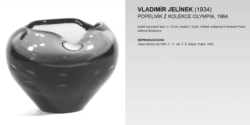 A RARE & BEAUTIFUL CZECH ART GLASS ARCHITECTURAL BOWL/ASHTRAY, DESIGN BY VLADIMIR JELINEK (1934-)