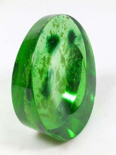 MAGNIFICENT RARE CZECH ART GLASS SCULPTURAL OBJECT DESIGNED BY MR HLAVKA: A UNIQUE COLLECTOR`S ITEM