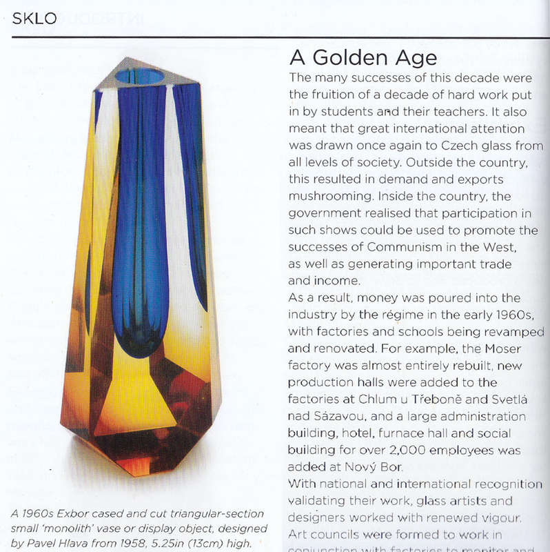 MUSEUM ITEM EXBOR CZECH GLASS SCULPTURAL VASE WITH METAL INCLUSIONS DESIGNED BY PAVEL HLAVA IN 1964