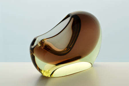 MAGNIFICENT ZBS CZECH ART GLASS SCULPTURAL OBJECT, DESIGNED BY PROF MILOSLAV KLINGER (1922-1999)