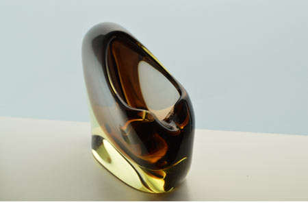 MAGNIFICENT ZBS CZECH ART GLASS SCULPTURAL OBJECT, DESIGNED BY PROF MILOSLAV KLINGER (1922-1999)