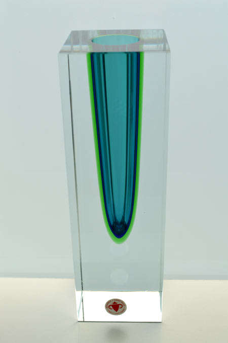 PERFECT & MAGNIFICENT CZECH ART GLASS VASE DESIGNED FOR BERANEK GLASSWORKS BY PROF JAROSLAV SVOBODA