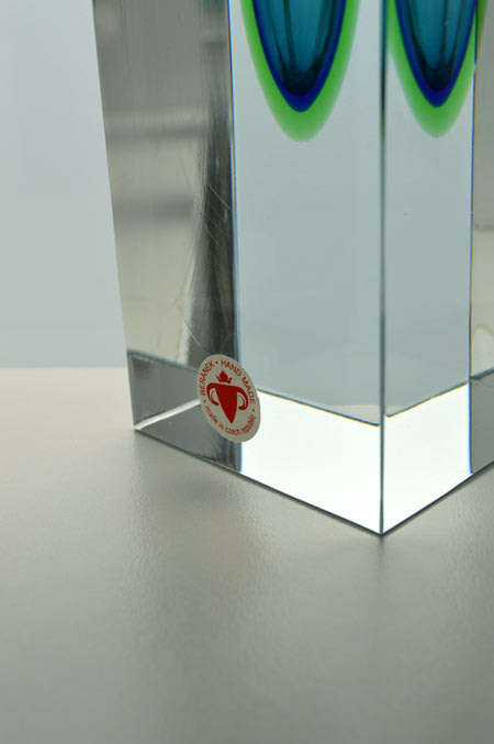 PERFECT & MAGNIFICENT CZECH ART GLASS VASE DESIGNED FOR BERANEK GLASSWORKS BY PROF JAROSLAV SVOBODA