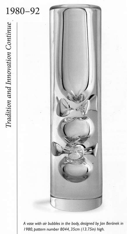DAZZLING, TRANSPARENT & HEAVY SKRDLOVICE VASE, DESIGNED BY JAN BERANEK (1933-) IN 1980