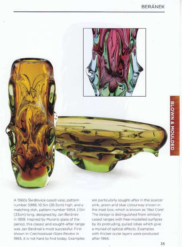 Dazzling, heavy Czech Art Glass bowl, designed by Jan Beranek (1933-) for Skrdlovice Glass in 1959