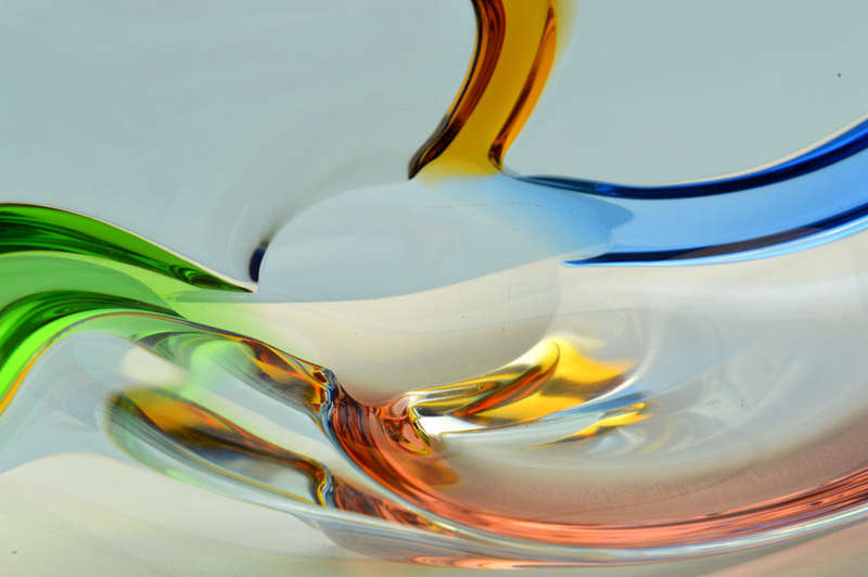 * A MAGNIFICENT & MOST ELEGANT CZECH ART GLASS BOWL DESIGNED BY FRANTISEK ZEMEK FOR MSTISOV