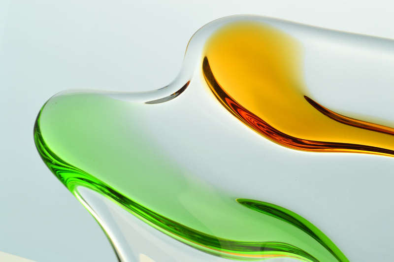 * A MAGNIFICENT & MOST ELEGANT CZECH ART GLASS BOWL DESIGNED BY FRANTISEK ZEMEK FOR MSTISOV