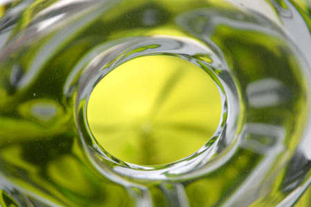 DAZZLINGLY BEAUTIFUL MODERN CZECH ART GLASS ARCHITECTURAL VASE, DESIGNED AND MADE BY SKLOSTUDIO