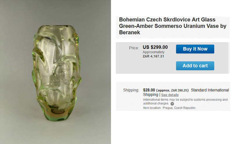 * A DAZZLING & SPARKLING AMBER SKRDLOVICE VASE, DESIGNED BY JAN BERANEK (1933-)