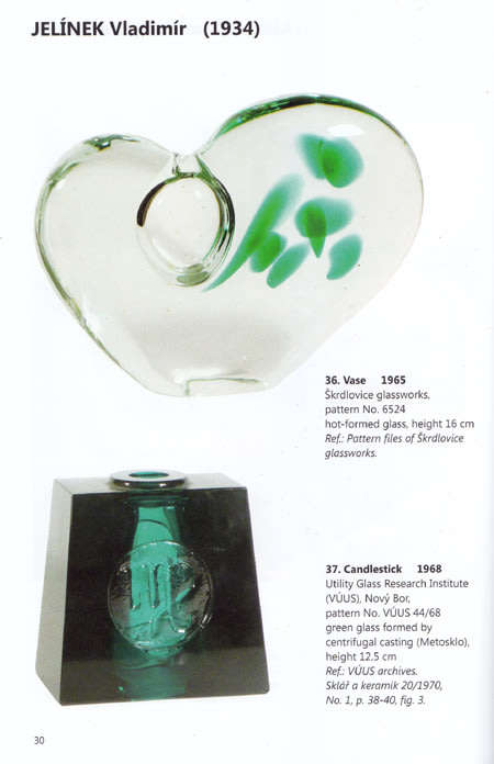 A VERY RARE and VERY BEAUTIFUL CZECH ART GLASS `HEART` BOWL, DESIGNED BY VLADIMIR JELINEK (1934-)
