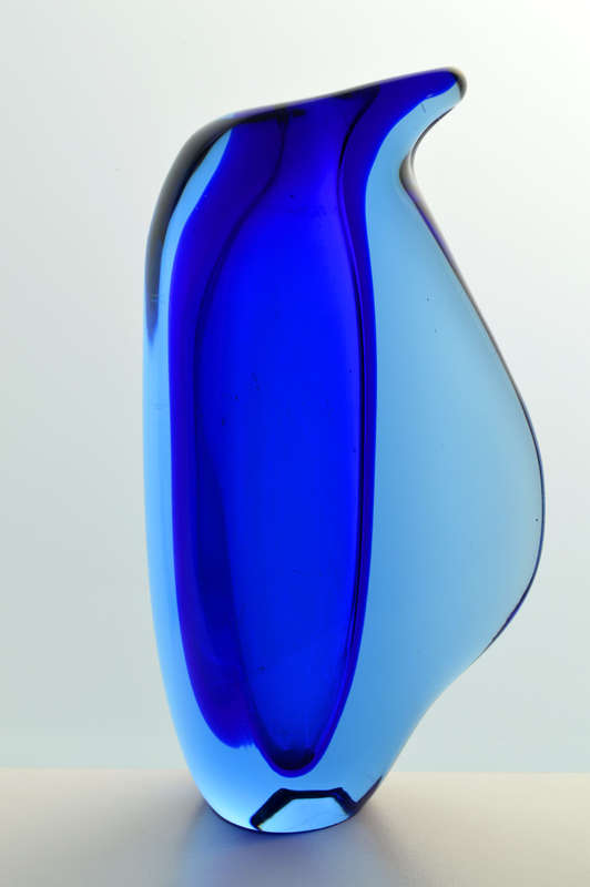 MAGNIFICENT & VERY RARE MARIA STAHLIKOVA CZECH ART GLASS VASE, DESIGNED FOR SKRDLOVICE IN 1960